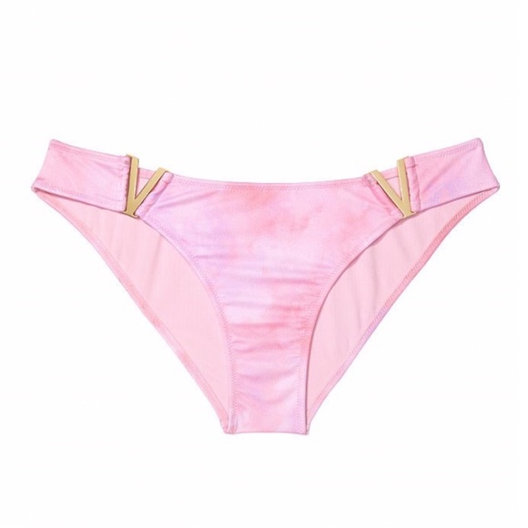 Victoria’s Secret ✦ Bikini Set ✦ Pink Marble V-Hardware Swim w/ Cutouts XS NWT - Picture 4 of 10